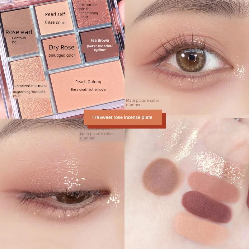 Li Jiaqi Seven-Color Eyeshadow Palette Earth Gray Pink Glitter Highlighter Contouring Blush 2025 New Model