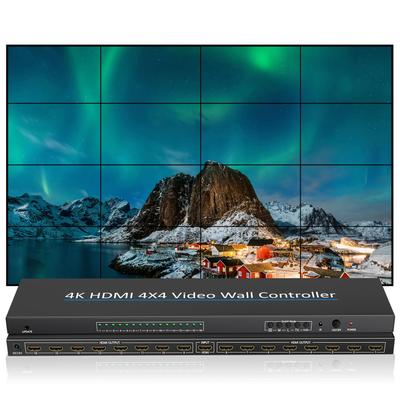 Контроллер видеостены Совместимость с 4K HDMI 4X4 Совместимость с 2x2 1 вход HDMI и 16 выходов HDMI