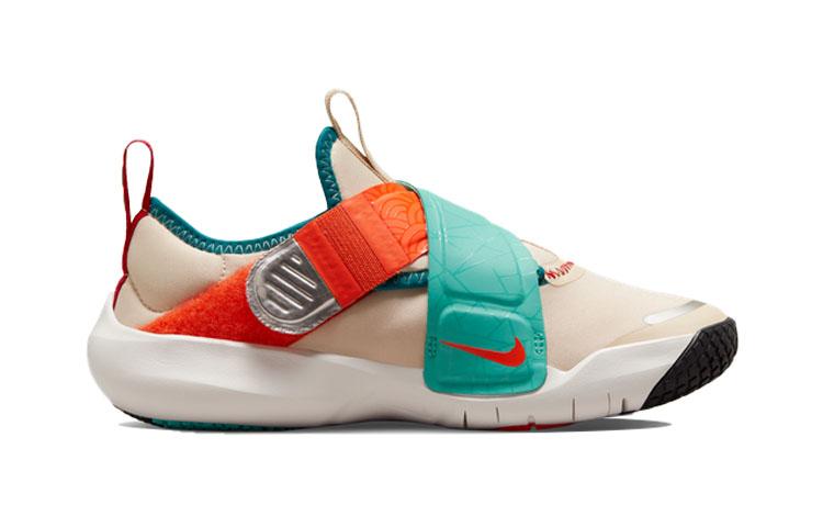 Nike Flex Advance Устойчивые к истиранию Устойчивые к истиранию Низкие детские кроссовки для бега Бежево-оранжевые DQ4500-101