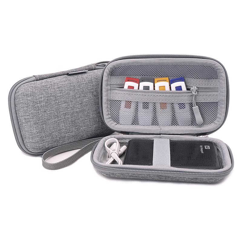 Твердый дорожный органайзер для электроники для адаптеров питания, зарядных устройств, кабелей, внешнего аккумулятора, USB-флешки, SD-карты, портативных аксессуаров