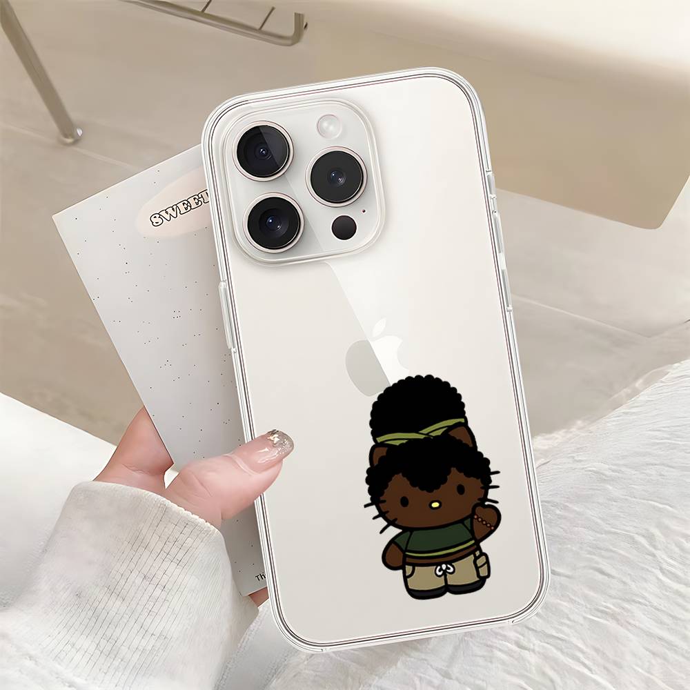 B-Black Earthy Head Wrap H-Hello K-Kit-ty Phone Case For Iphone17 16 15 11 13 14 Pro Max 7 8 Plus X Xr Xs Max Se2020 12mini Tran