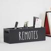 Держатель для пульта дистанционного управления, Кади для хранения пультов в стиле фермерского дома, Прикроватная коробка для ТВ-контроллера, Деревянный лоток-органайзер для медиа в деревенском стиле для дома, спальни, стола