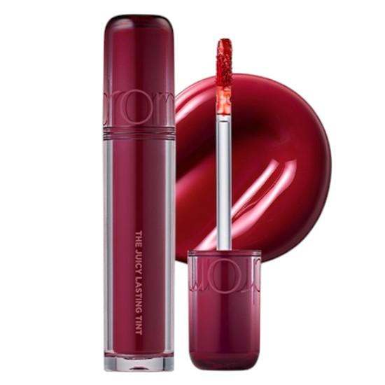 Rom&nd Juicy Lasting Tint 16 Plum Coke — Глубокий сливово-ягодный глянцевый стойкий тинт для губ