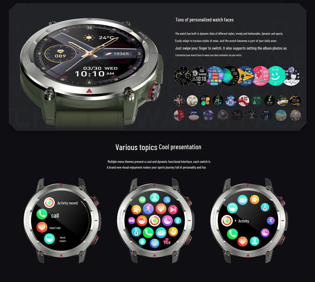 S55 Smart Watch: Unisex Waterproof Sports Watch with Heart Rate & Blood Oxygen Monitoring