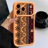 Чехол для телефона с комплексным узором, матовая задняя крышка, для iPhone 17 16 Pro 15 Pro Max 14 13 12 11 16e 17e, TPU, ударопрочный, мягкий силикон, защита объектива