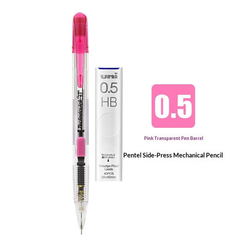 Механический карандаш Pentel Techniclick с боковым нажимом PD105/107 0,5/0,7 мм Быстрая подача стержня Энергосберегающие принадлежности для детей и студентов