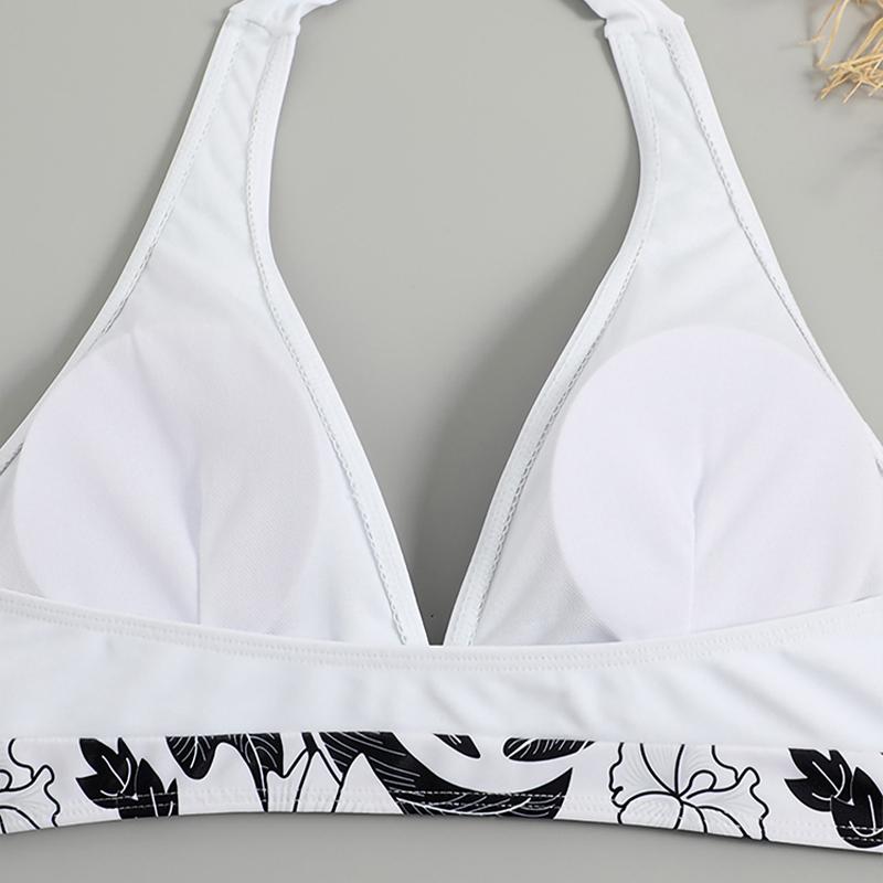 Комплект бикини с пуш-ап, женский цельный купальник с высокой талией, женский купальный костюм, летняя пляжная одежда