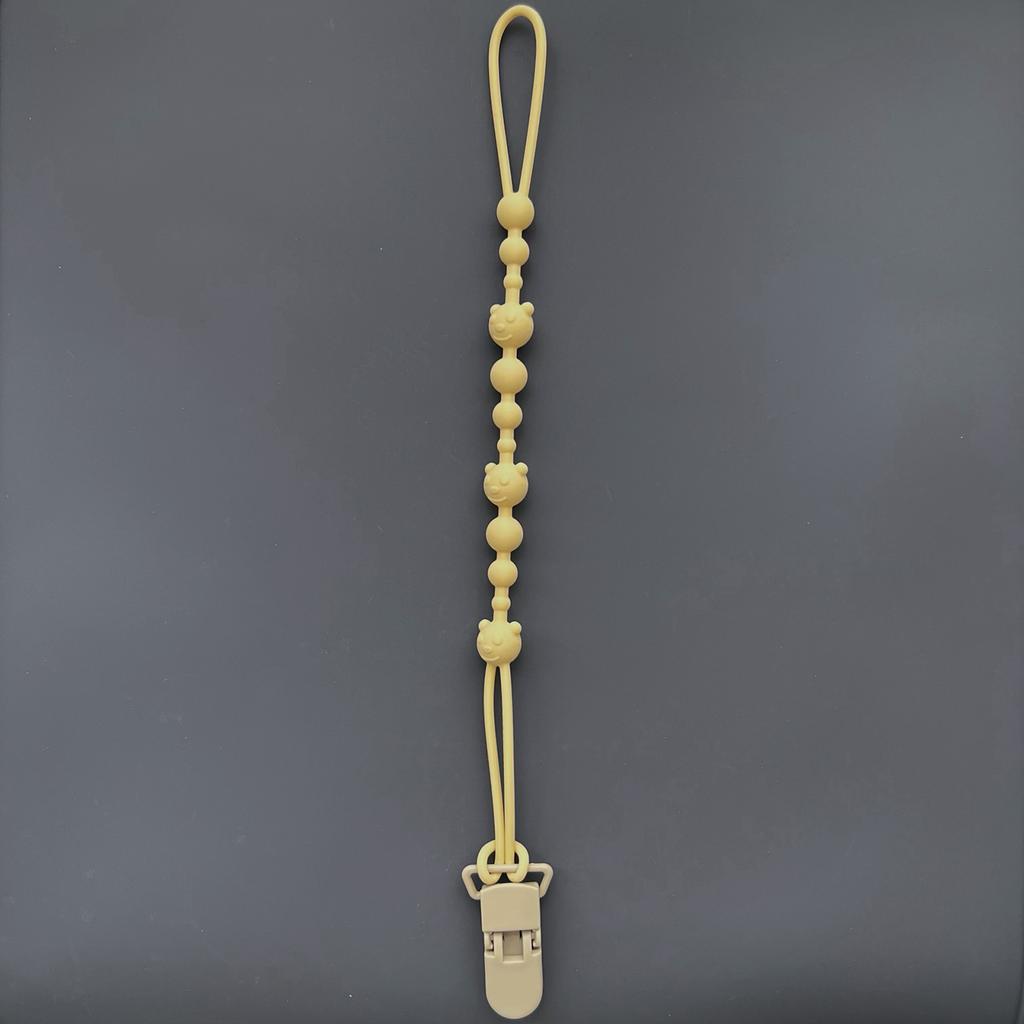 Практичная силиконовая соска-цепочка с рисунком медведя, зажим для соски из пищевого силикона, зажим для детской соски для прорезывания зубов у младенцев