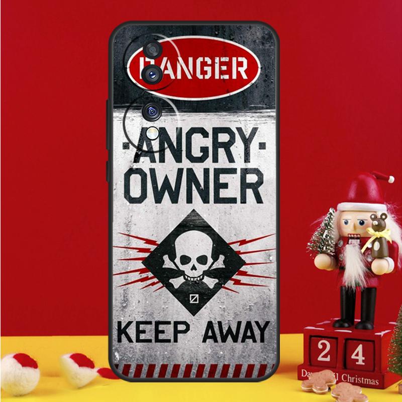 Warning Angry Danger Owner Case For Honor Magic 7 6 8 Pro Honor Win X9a X9b X9c X9d X8c X8b 50 70 90 200 400 Lite Cover