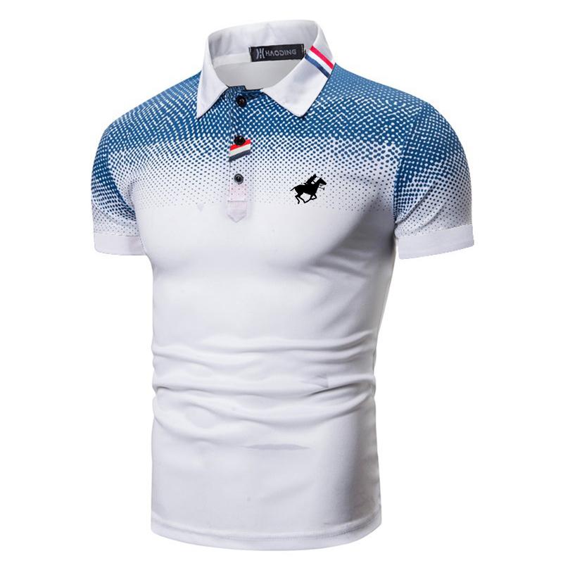 Мужская одежда Летняя повседневная модная повседневная рубашка поло с коротким рукавом.