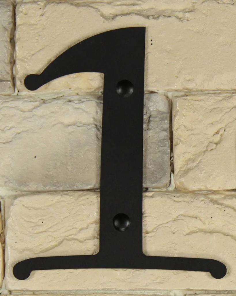 Металлическая цифра Ноль 170x145 мм Черная для Двери Дома Адресный Знак