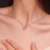 Real Moissanite Diamond 6 Prong Pendant Necklace 925 Silver Sparkling Cauliflower Chain for Women Wedding Fine Jewelry