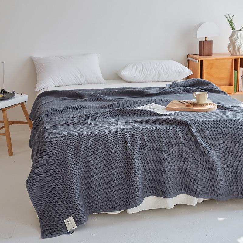 Тонкое вафельное клетчатое хлопковое одеяло для кровати, марлевое полотенце, одеяло, королева, стеганое покрывало, плед, чехол для дивана, постельное белье