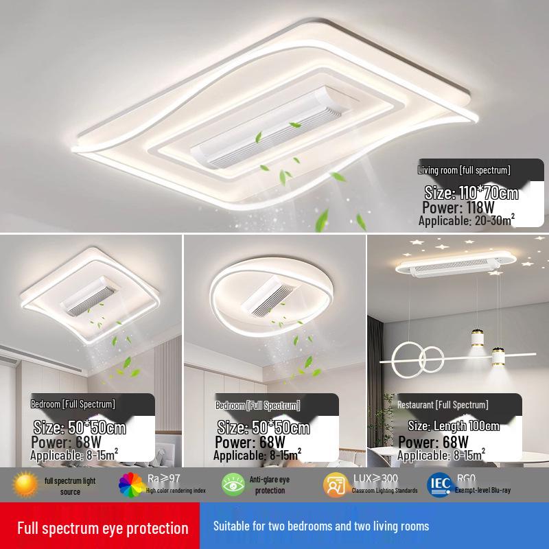 2025 Modern Minimalist Bladeless Ceiling Fan Light for Living Room and Bedroom