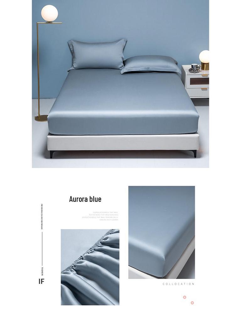 Простыня на резинке Tencel Four Seasons: Дышащий, Охлаждающий Наматрасник Телесного Цвета для Односпальных/Двуспальных Кроватей.