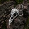 Nordic Retro 316L Stainless Steel Crow Skull Pendant Necklace Gothic Men's Amulet Jewelry Party