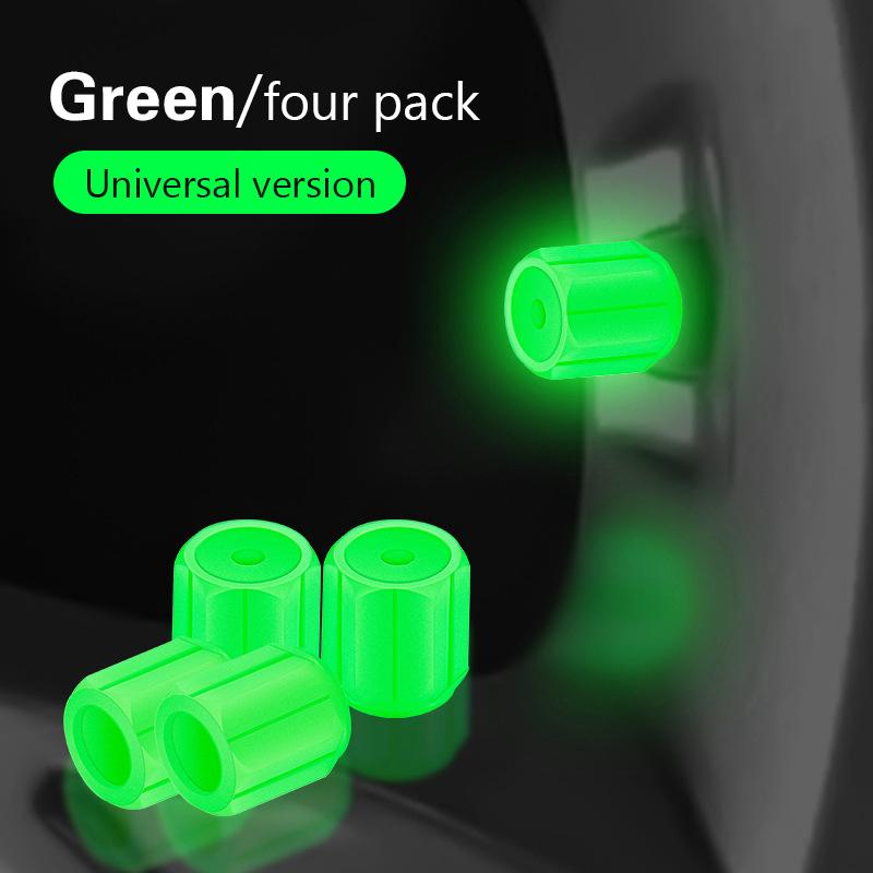 Luminous Tire Valve Caps For Car Motorcycle Bike Wheel Hub Styling Tool Glow In Dark Valve Stem Air Dust Rim Cover Accessory