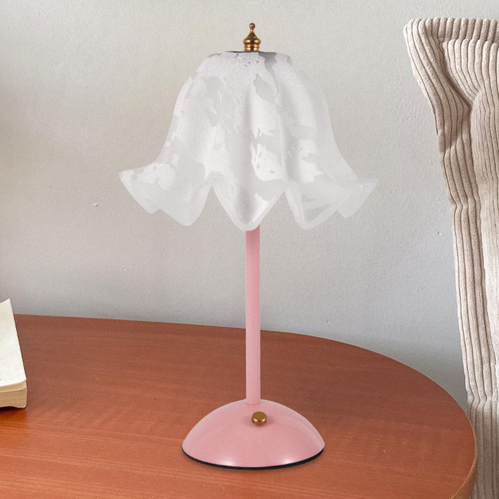 Настольная лампа в французском романтическом стиле с цветочным рисунком для спальни, ночник, прикроватный ночник для спальни.