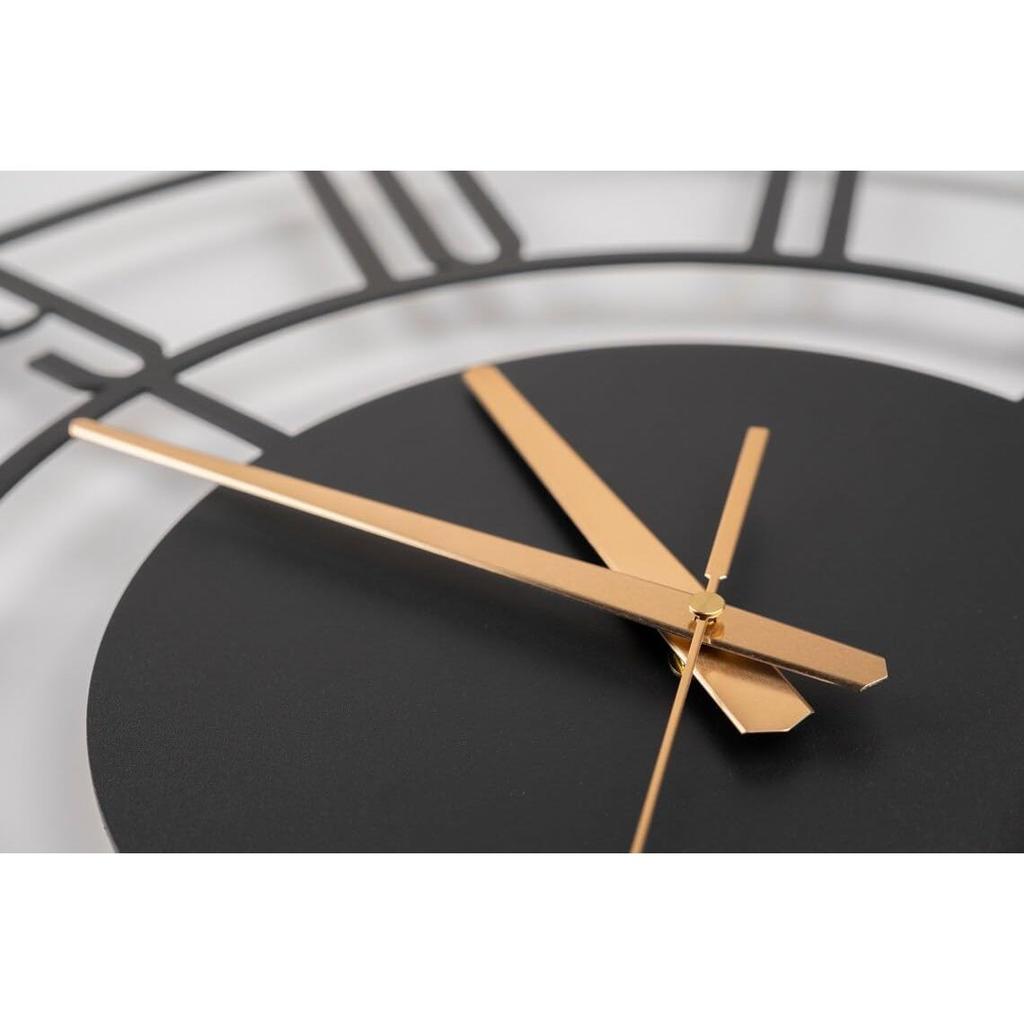 Стильные металлические аналоговые настенные часы для гостиной, спальни, кухни, дома и прихожей | Антикварные причудливые большого размера современные настенные часы для домашнего декора (60см)