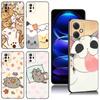 Cute Kawaii Cat Black Silicone Phone Case For Xiaomi Redmi Note 9 10 11 11S 11T 12 13 Pro 5G Plus 9S 10S 12S
