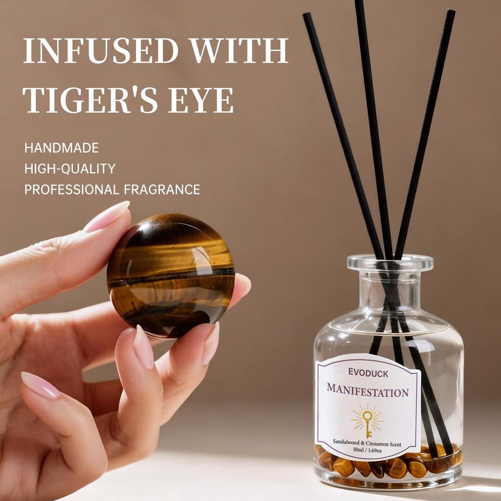 Flameless Reed Diffuser Set - Bottle With Essential Oil & Rattan Reeds | Car Air Freshener ,winter Christmas Gift,gift for Woman