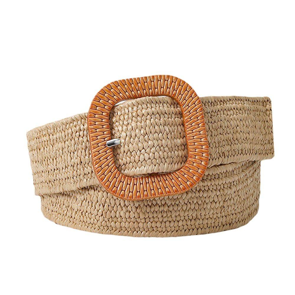 Fashion Bohemian Summer Waistband Straw Woven Belt Braided Belts Waist Belt