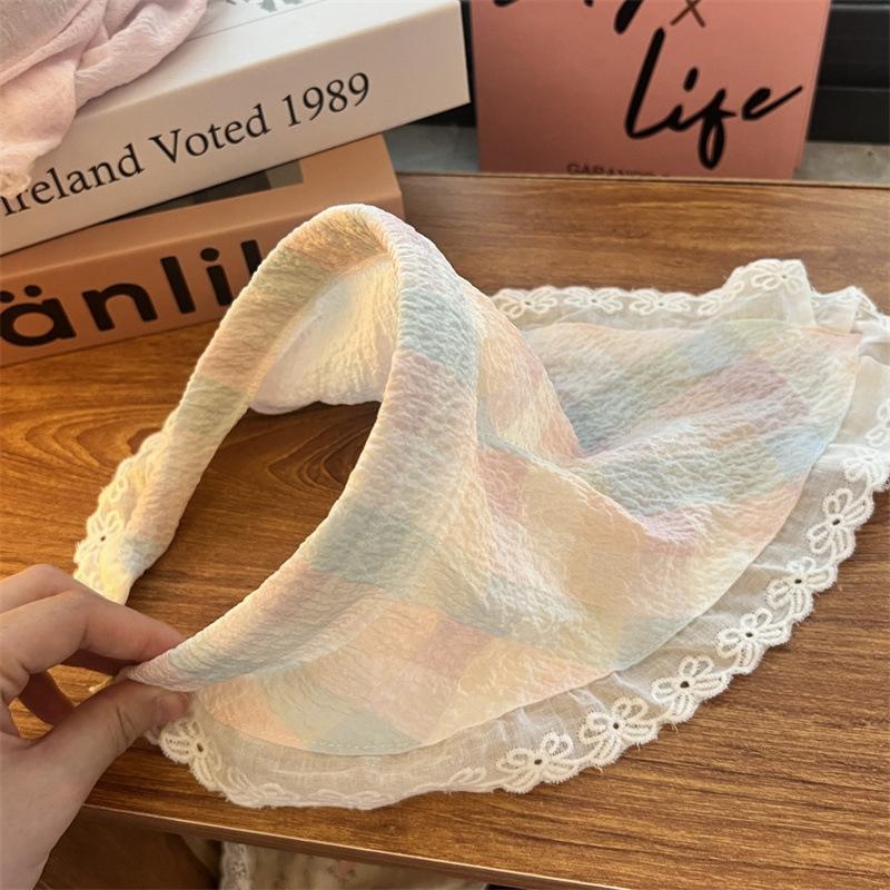 Кружевной обруч для волос Треугольный шарф Косынка для волос Повязка на голову в стиле «Богемия»