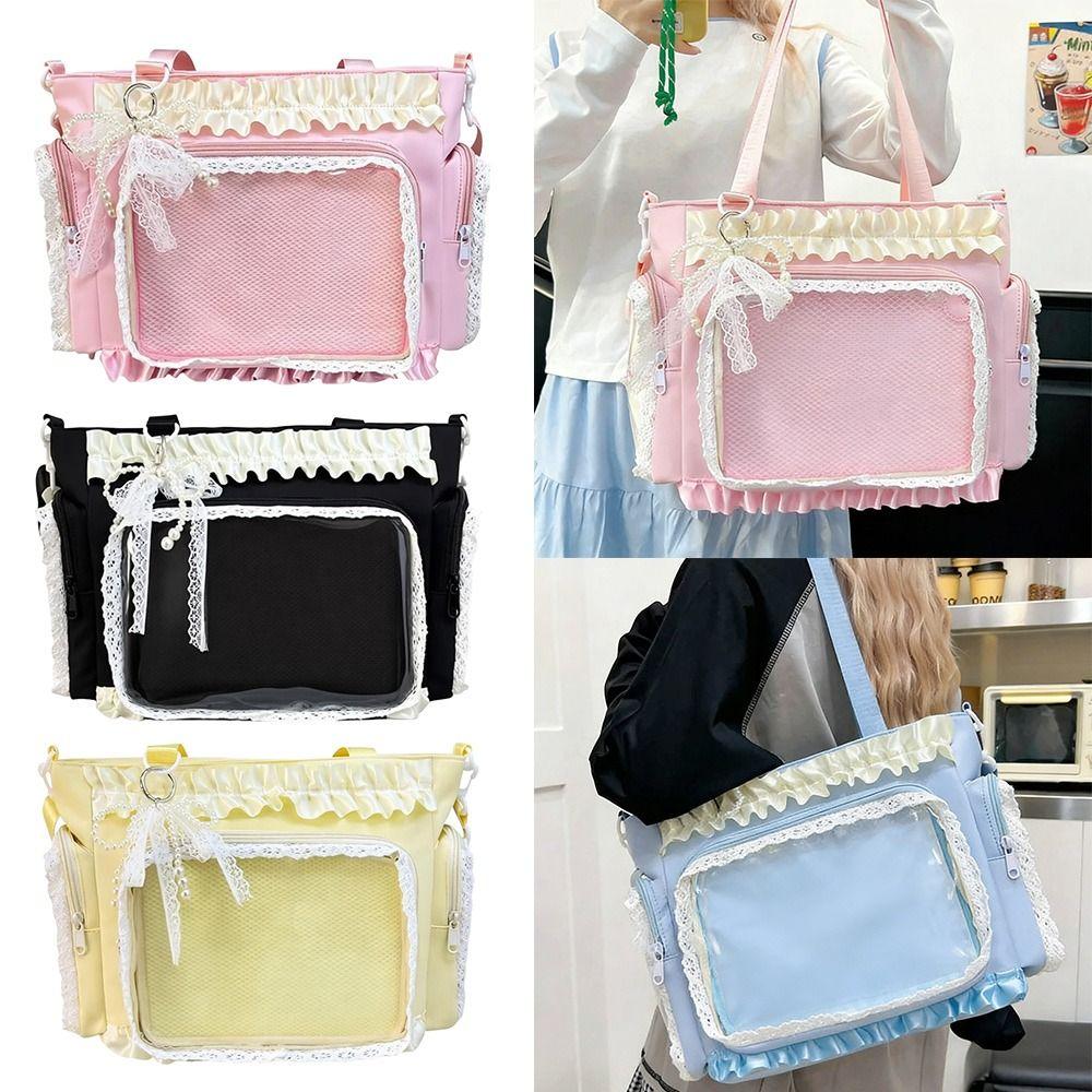 Повседневная японская сумка Ita Bag в стиле Y2K, прозрачная, большая вместимость, через плечо, сумка-тоут, ручная сумка, женская