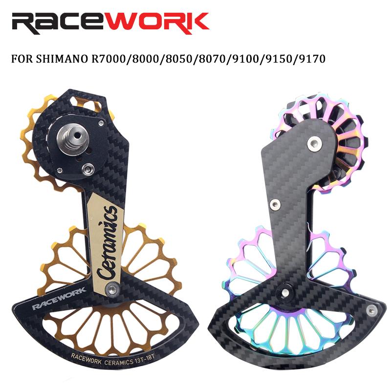 Велосипедный переключатель RACEWORK, керамические шкивы для группового набора, задний переключатель шоссейного велосипеда, жокей-колесо R7000 R8000, красочные