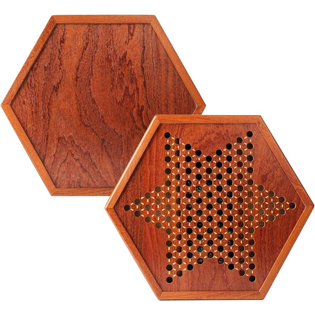 Портативная настольная игра «Китайские шашки» с шариками, деревянная настольная игра «Гекс-китайские шашки», семейный игровой набор, хранение в ящике