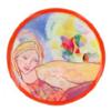[R4272] - Multicolored Orange 'Mistinguette' Craft Brooch - 60 Mm
