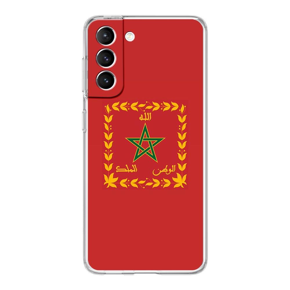 Флаг Марокко Maroc Марокко Паспорт Чехол для телефона для Samsung Galaxy S25 S24 Plus S23 FE S22 S21 S20 Ultra 5G S10 S10E Прозрачный чехол