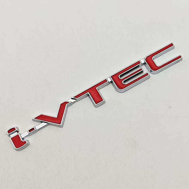 QLN2 Car Accessories Styling Logo i-VTEC Badge Metal Fender Side Emblem Decals For Honda Civic Si Type R Accord CRV Acura TSX RSX Fit