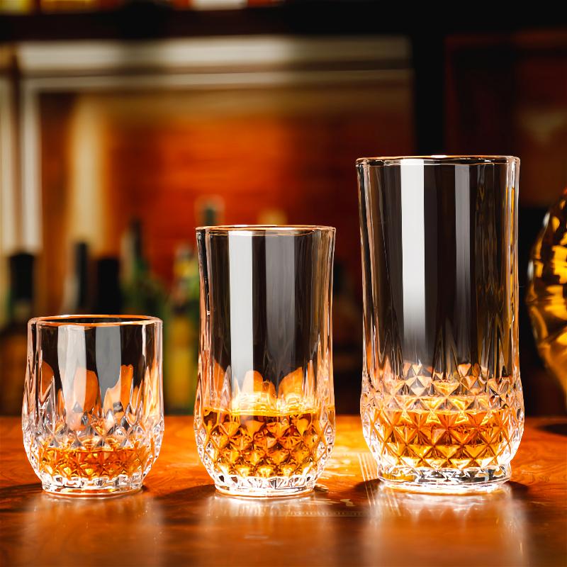 Роскошные бокалы для вина, изысканный стеклянный стакан с алмазной резьбой, бутылка для воды, креативные стаканы для коктейлей и виски, прозрачные стаканы для питья