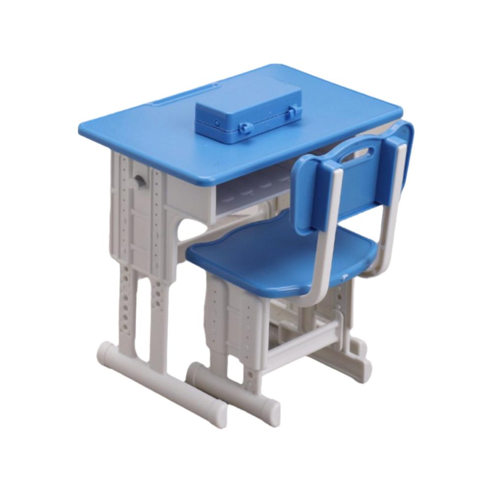 1set Chairs Furniture Model Simulated Dollhouse Desks Dollhouse School Desk Doll Accessories