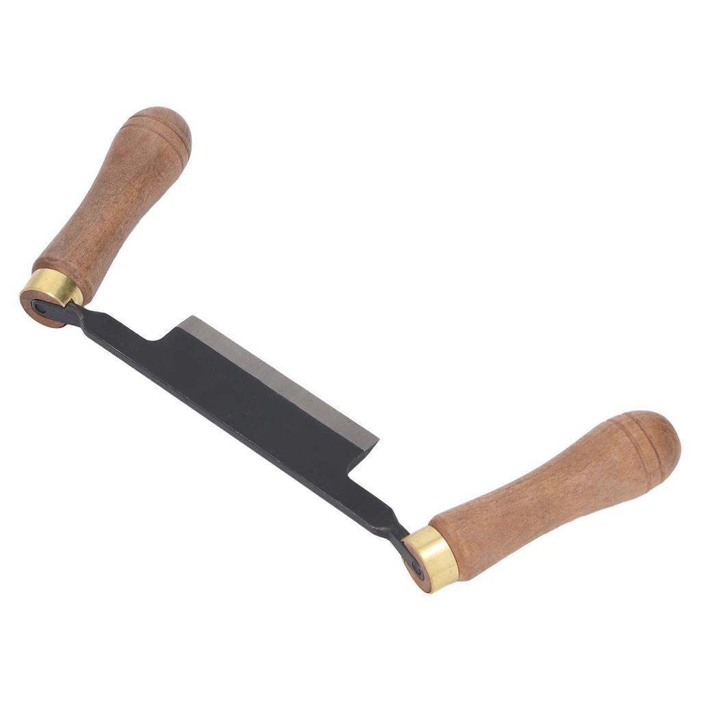 Инструмент для бритья 4 дюйма, прямой, эргономичный, с двойной деревянной ручкой, ручной инструмент для деревообработки и окорки