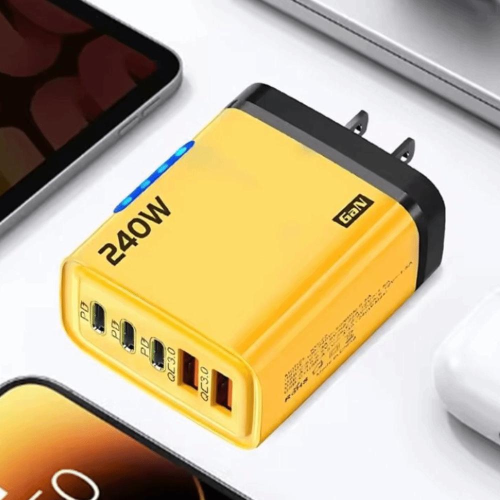 GaN Phone Charger Adapter 5 in 1 Mobile Phone USB C Charger Wall Charger Adapter Office Use