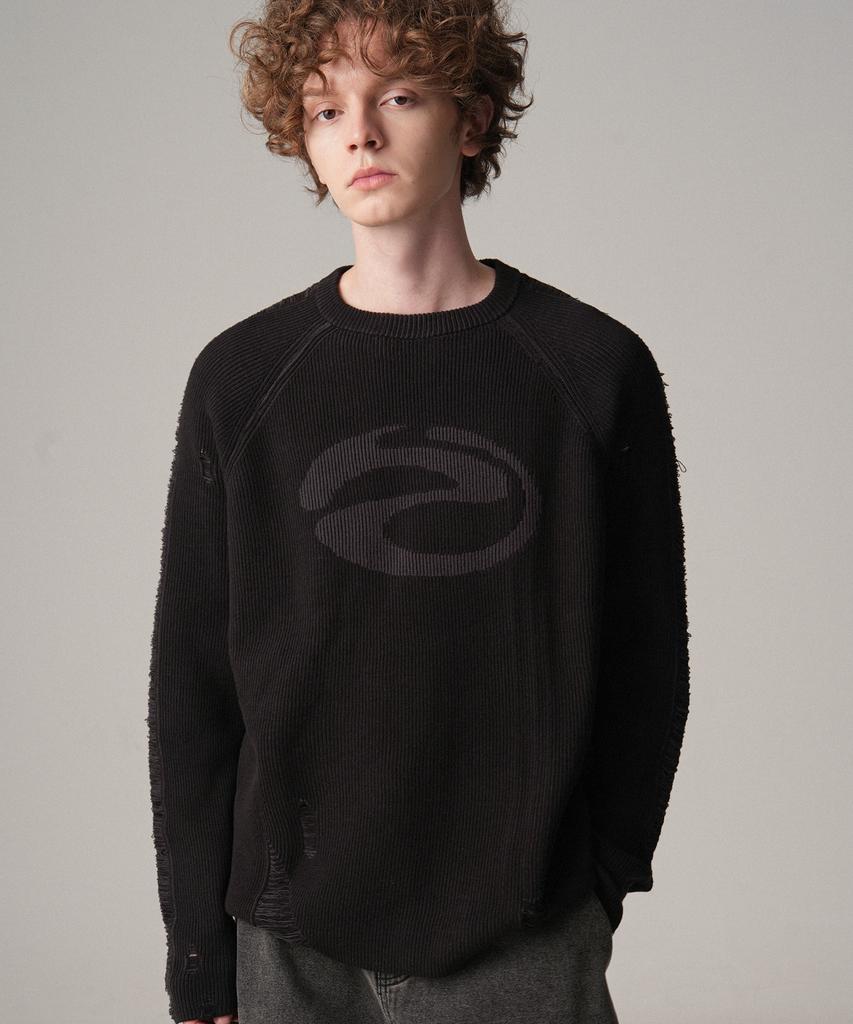ZENDUST Marc Damage Raglan Knit - 2Col