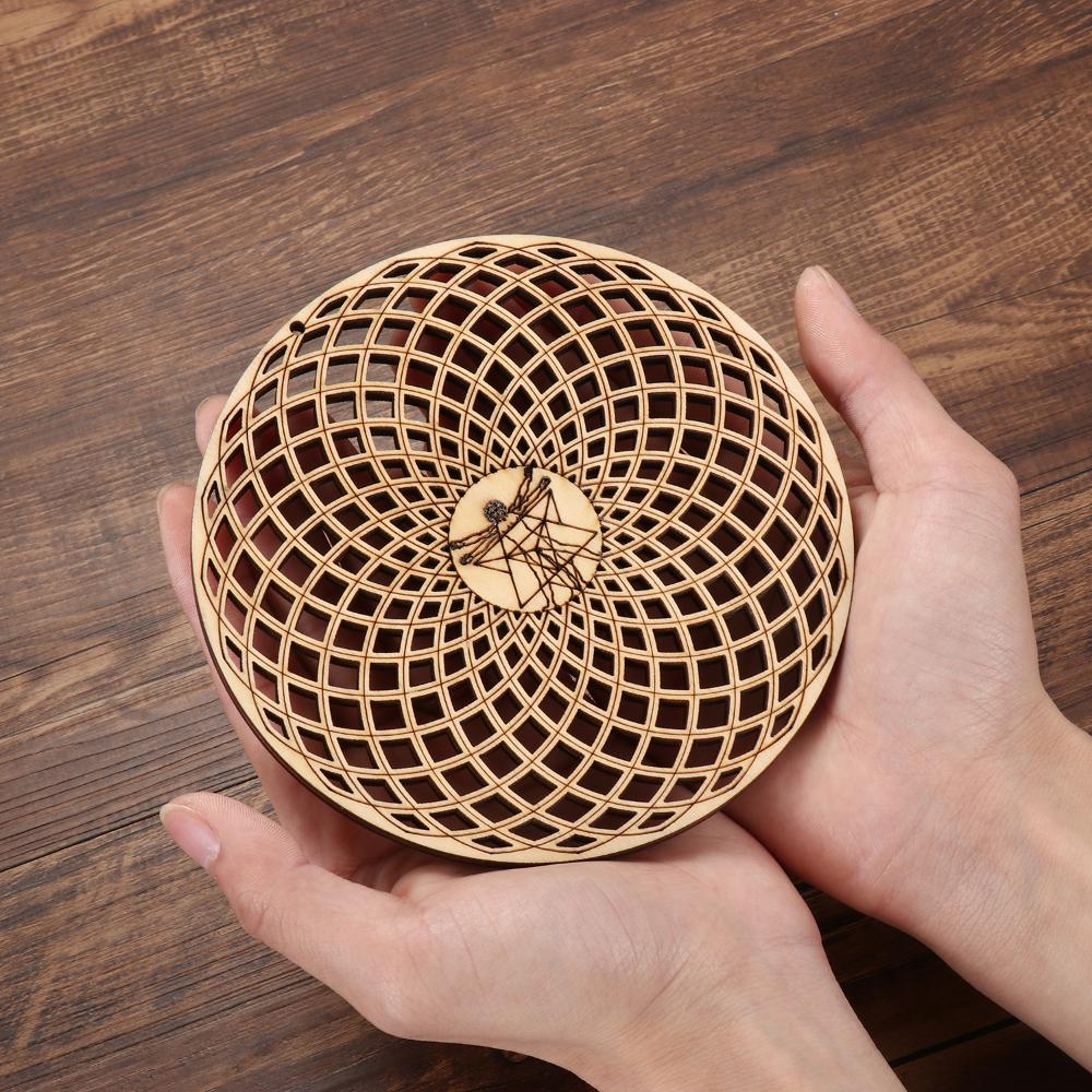 Декор для дома на стену, деревянная основа, настенный знак, форма цветка жизни, энергетический коврик «Цветок жизни»