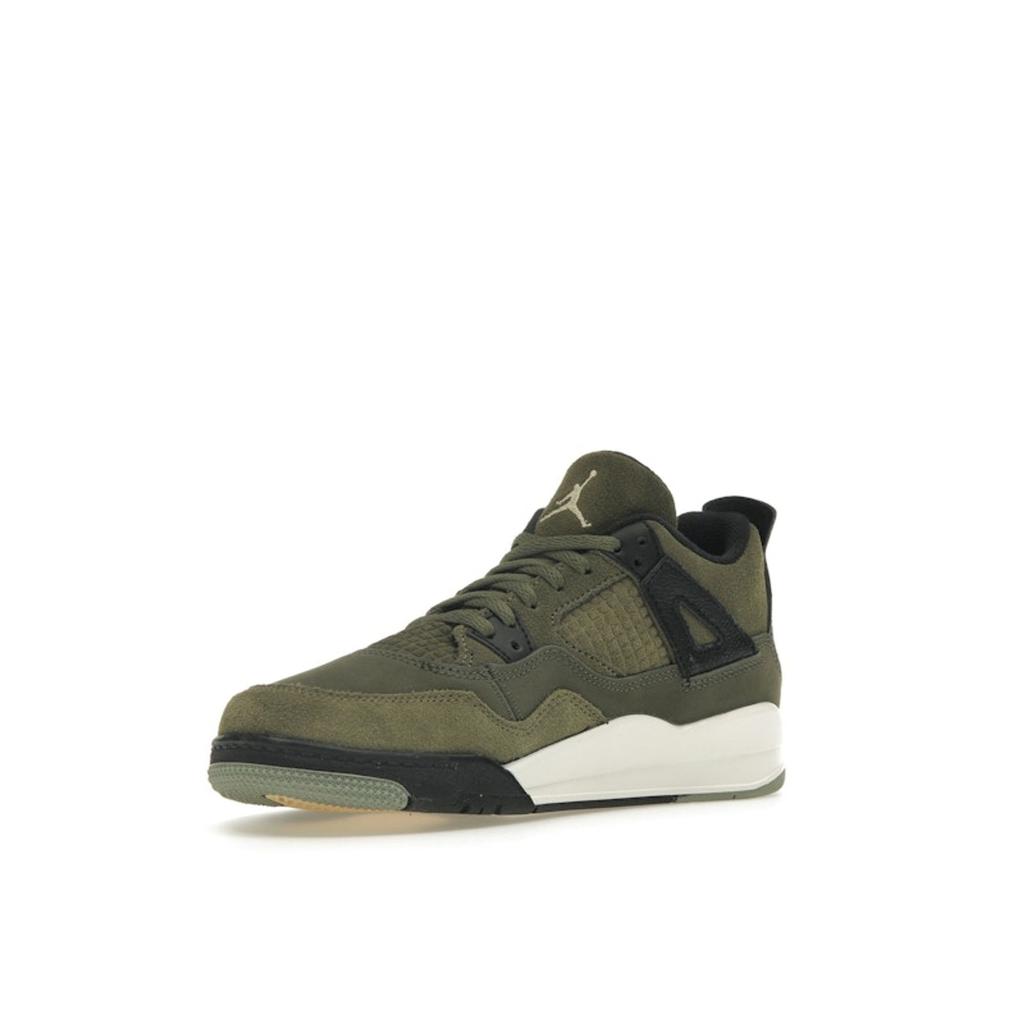 Детские кроссовки Air Jordan 4 Retro SE Craft PS Olive Зеленый средне-оливковый бледно-ванильный FB9929-200