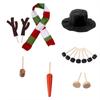 Scarf Snowman Dressing Making Kit Carrot Noses Christmas Snowman Kit  Winter
