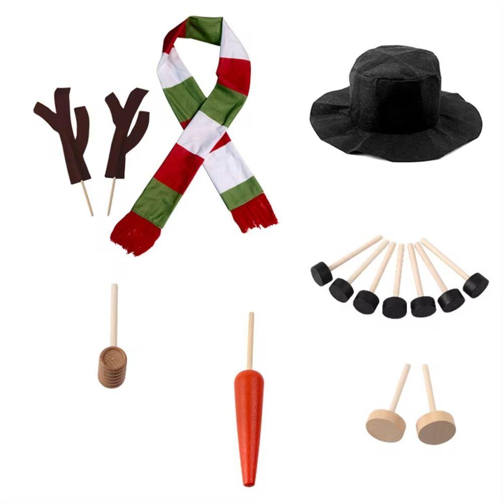 Scarf Snowman Dressing Making Kit Carrot Noses Christmas Snowman Kit Winter