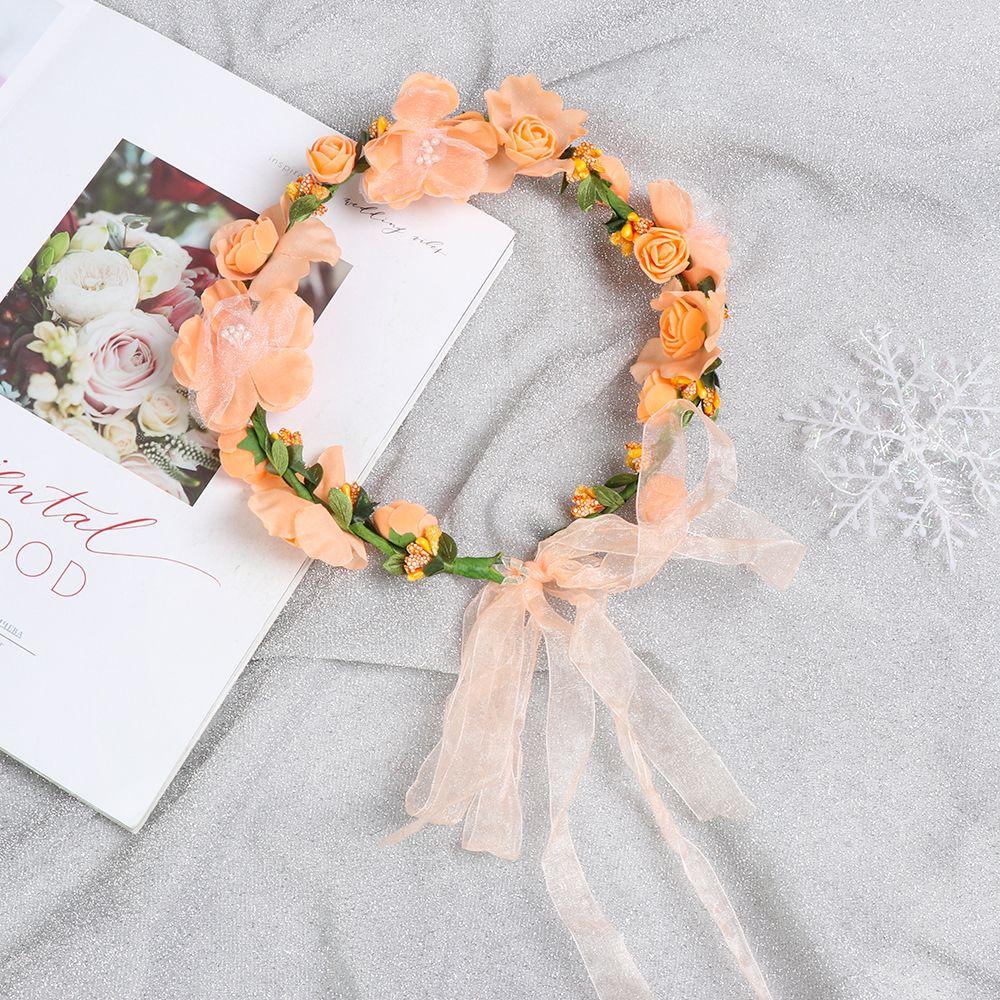 Beach Wreath Decoration Forehead Hair Band Bride Hair Wreaths Flower Hairband Crown Wedding Garland