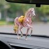Белая лошадь Рождественский подвесной кулон Акриловый подвесной брелок для сумки Подвески Автомобильный подвеска-лошадь 2D Плоский рождественский елочный украшение Навада Декор