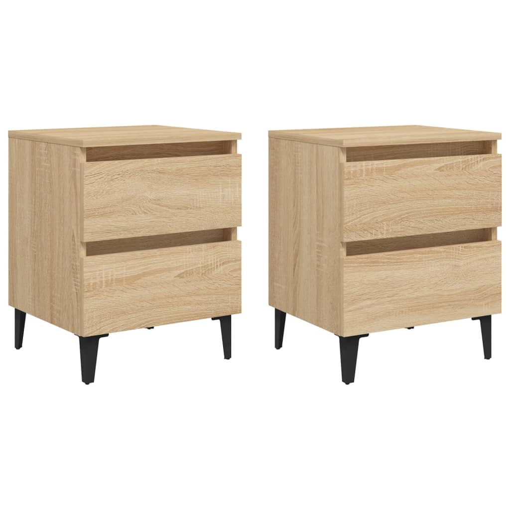 Nightstands 2 pcs Sonoma Oak 40 x 35 x 50 cm Particleboard