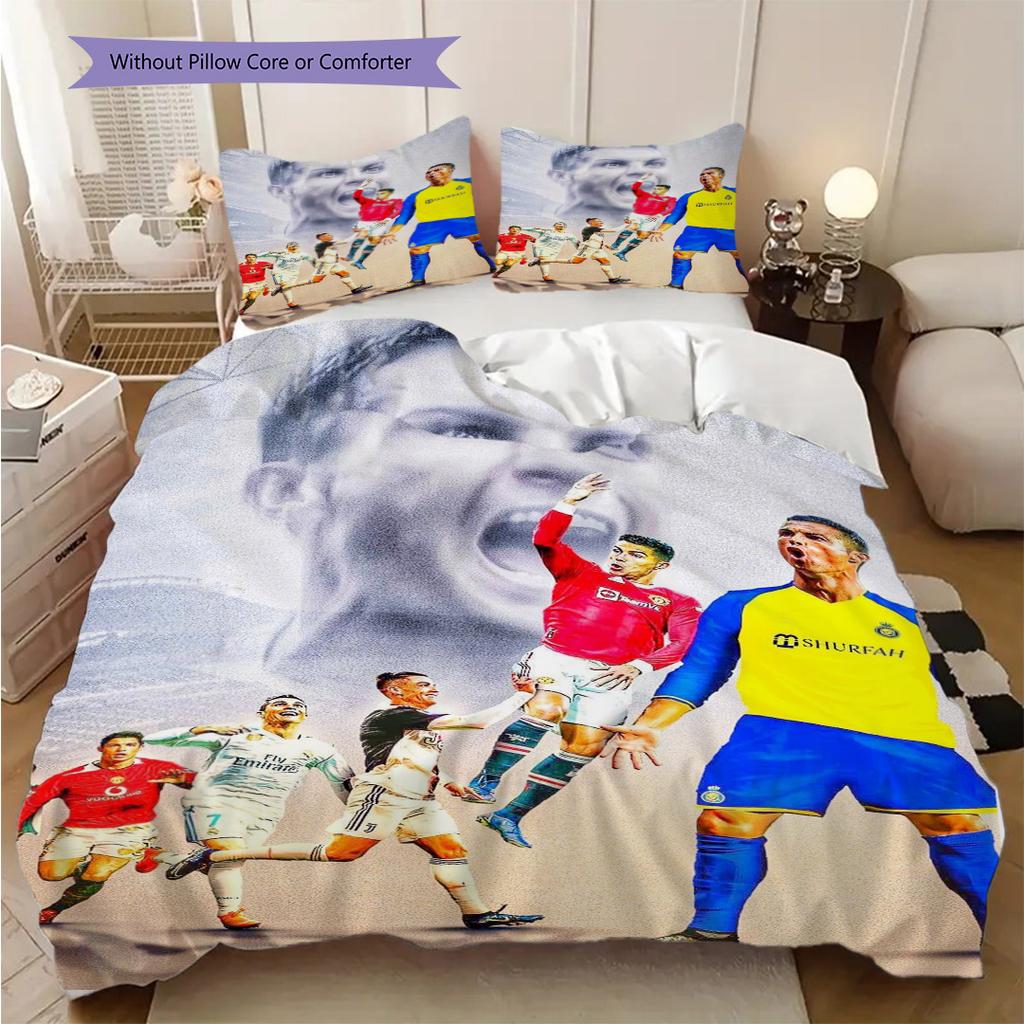 Champions League Triumph Bedding (1 * duvet cover + 2 * pillowcase, without core) Soft and comfortable Christmas birthday gift Bedding set