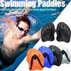 1 Pair Swimming Hand Paddles Adjustable Silicone Hand Webbed Diving Frog Finger Gloves Swim Practice Correction Practice Tools