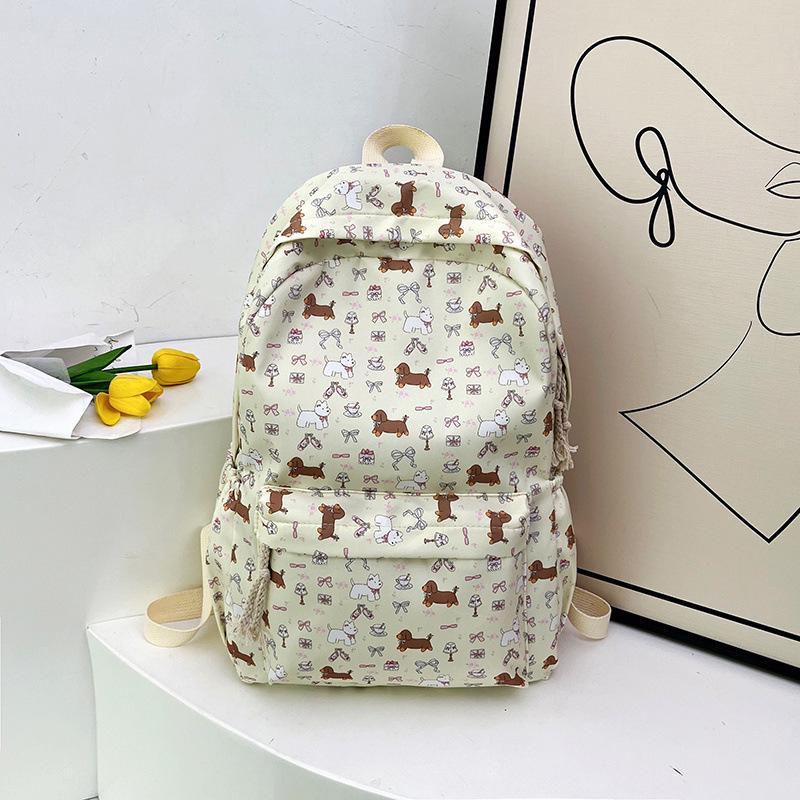 Цветочный рюкзак для щенка - Милый, вместительный школьный рюкзак для учеников средней и старшей школы
