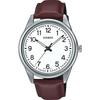 Men's Leather Band Wrist Watch MTP-V005L-7B4U