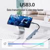 Хаб USB-C «пять в одном» с быстрой зарядкой: Док-станция расширения на 4 порта